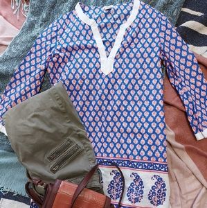 xxs J. crew Desi-inspired cotton tunic